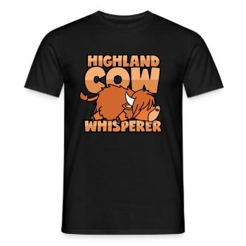 Chuchoteur de bétail des Highlands - T-shirt homme - noir - Devant - AI Model Male 178 light (178cm)