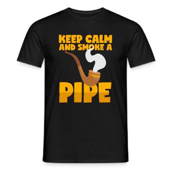 Fumer la pipe en disant - T-shirt homme - noir - Devant - AI Model Male 178 light (178cm)