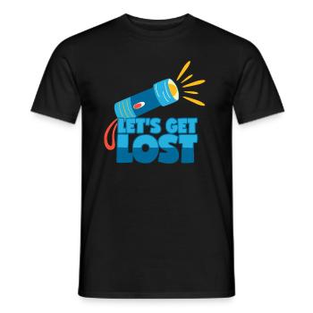 Perdons-nous Urban Explorer Lieux perdus - T-shirt homme - noir - Devant - AI Model Male 178 light (178cm)