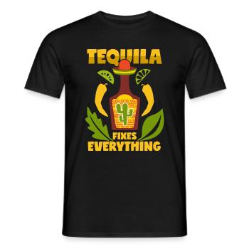 Tequila Spruch Mexiko Schnaps - Männer T-Shirt - Schwarz - Vorne - AI Model Male 178 light (178cm)
