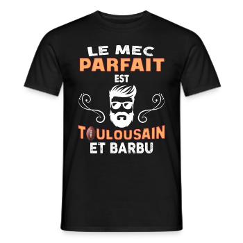 Mac Toulousain Et Parfait - T-shirt homme - noir - Devant - AI Model Male 178 light (178cm)