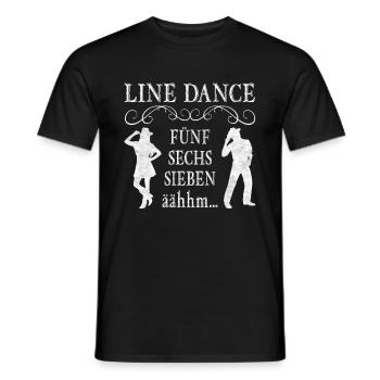 Linedance Clothing Women Country Line dance - Men's T-Shirt - black - Front - AI Model Male 178 light (178cm)