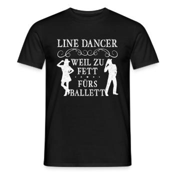 Linedance Clothing Women Country Line dance - Men's T-Shirt - black - Front - AI Model Male 178 light (178cm)