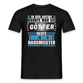 Gods in Antiquity. Today, caretaker - Men's T-Shirt - black - Front - AI Model Male 178 light (178cm)