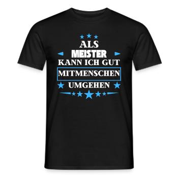 Traiter les autres êtres humains comme des maîtres. - T-shirt homme - noir - Devant - AI Model Male 178 light (178cm)