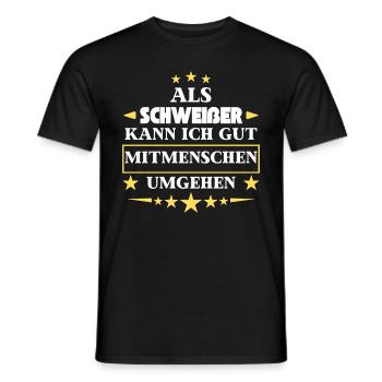 Traiter avec ses semblables en tant que soudeur. - T-shirt homme - noir - Devant - AI Model Male 178 light (178cm)