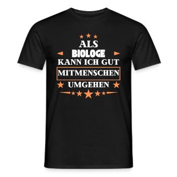 Traiter avec ses semblables en tant que biologiste. - T-shirt homme - noir - Devant - AI Model Male 178 light (178cm)