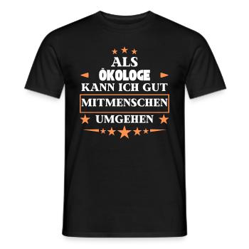 Traiter avec d’autres êtres humains en tant qu’écologiste. - T-shirt homme - noir - Devant - AI Model Male 178 light (178cm)