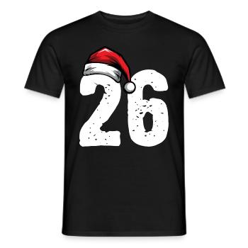 26 Zahl Weihnachten - Männer T-Shirt - Schwarz - Vorne - AI Model Male 178 light (178cm)
