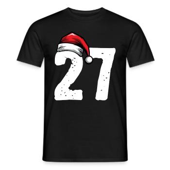 27 Zahl Weihnachten - Männer T-Shirt - Schwarz - Vorne - AI Model Male 178 light (178cm)