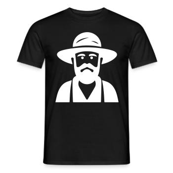 Agriculteur Silhouette de fermier - T-shirt homme - noir - Devant - AI Model Male 178 light (178cm)