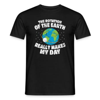 Erde Tag der Erde Welt Rotation Geographie vintage - Männer T-Shirt - Schwarz - Vorne - AI Model Male 178 light (178cm)