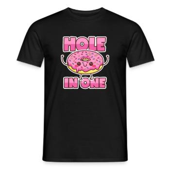 Donut: Trou en un - T-shirt homme - noir - Devant - AI Model Male 178 light (178cm)