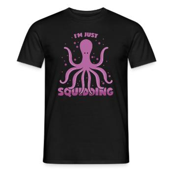 Octopus pun Kalmar sort Kraken pun - T-shirt homme - noir - Devant - AI Model Male 178 light (178cm)