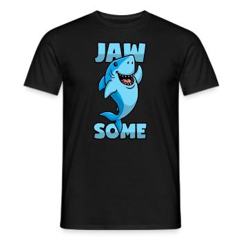 Shark Puns - Jawsome - Men's T-Shirt - black - Front - AI Model Male 178 light (178cm)
