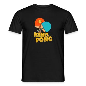 King of ping pong for table tennis players - Men's T-Shirt - black - Front - AI Model Male 178 light (178cm)