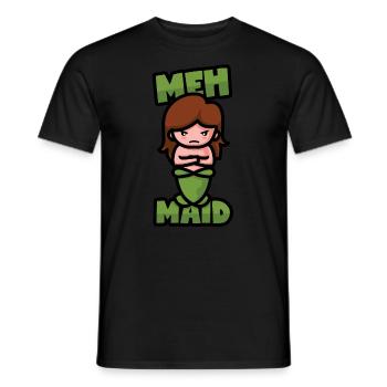 Meh! Mermaid, mermaid, mermaid, siren - Men's T-Shirt - black - Front - AI Model Male 178 light (178cm)