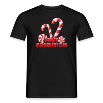Zuckerstangen: Mint Condition, guter Zustand - Männer T-Shirt - Schwarz - Vorne - AI Model Male 178 light (178cm)