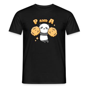 Panda Cheerleaders - Men's T-Shirt - black - Front - AI Model Male 178 light (178cm)