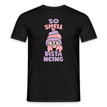 Bernard-l’ermite - Distanciation sociale - T-shirt homme - noir - Devant - AI Model Male 178 light (178cm)