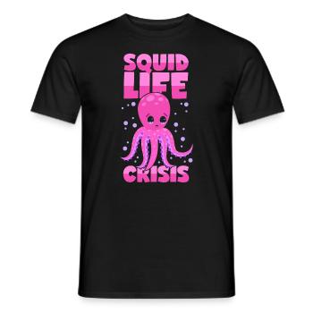 Calmar de la quarantaine-crise Poulpe Poulpe Calmar - T-shirt homme - noir - Devant - AI Model Male 178 light (178cm)