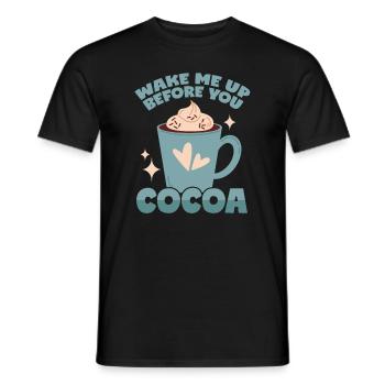 Cacao : Réveille-moi avant toi Cacao - T-shirt homme - noir - Devant - AI Model Male 178 light (178cm)