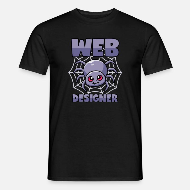 Spinne: Web Designer - Männer T-Shirt - Schwarz