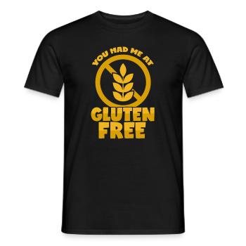 Gluten-free - Men's T-Shirt - black - Front - AI Model Male 178 light (178cm)