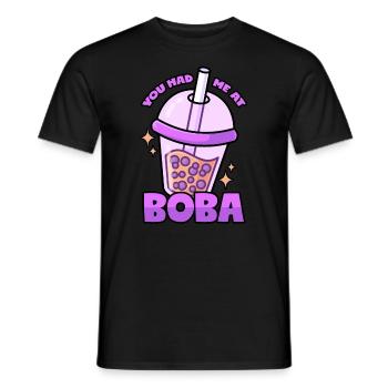 Boba: Bubble Tea - Men's T-Shirt - black - Front - AI Model Male 178 light (178cm)