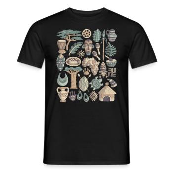 Afrique - T-shirt homme - noir - Devant - AI Model Male 178 light (178cm)