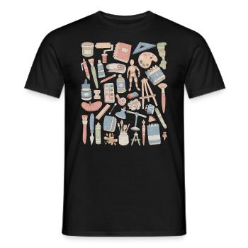 Art et créativité - T-shirt homme - noir - Devant - AI Model Male 178 light (178cm)