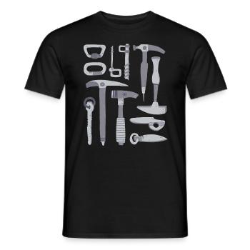 Mountaineering equipment - Men's T-Shirt - black - Front - AI Model Male 178 light (178cm)