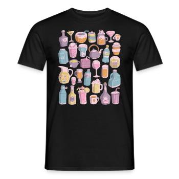 Boissons - T-shirt homme - noir - Devant - AI Model Male 178 light (178cm)