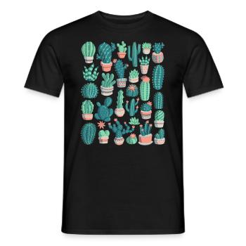Cacti - Men's T-Shirt - black - Front - AI Model Male 178 light (178cm)