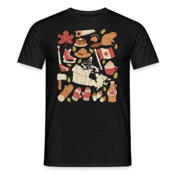 Kanada - Männer T-Shirt - Schwarz - Vorne - AI Model Male 178 light (178cm)