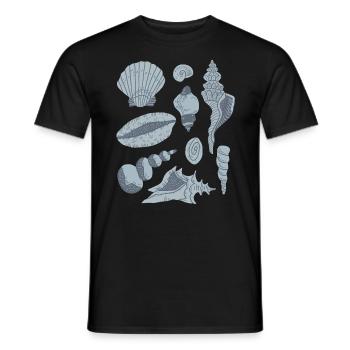 Muscheln - Männer T-Shirt - Schwarz - Vorne - AI Model Male 178 light (178cm)