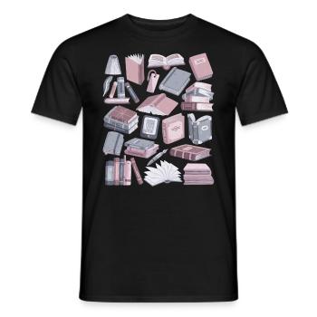 Livres - T-shirt homme - noir - Devant - AI Model Male 178 light (178cm)