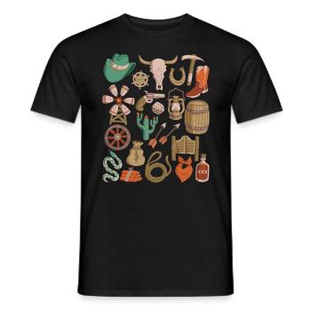 Far West - T-shirt homme - noir - Devant - AI Model Male 178 light (178cm)