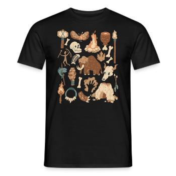 Âge de la pierre - T-shirt homme - noir - Devant - AI Model Male 178 light (178cm)