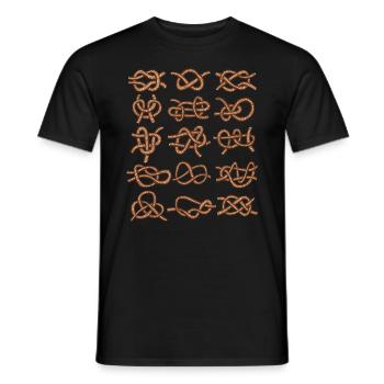 Nœud de marin - T-shirt homme - noir - Devant - AI Model Male 178 light (178cm)