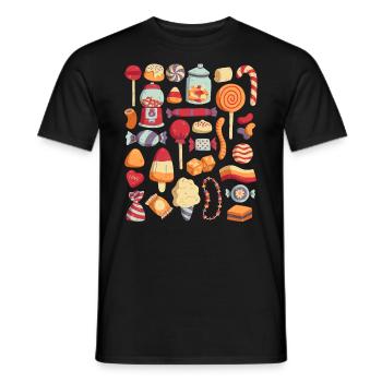 Sucreries - T-shirt homme - noir - Devant - AI Model Male 178 light (178cm)