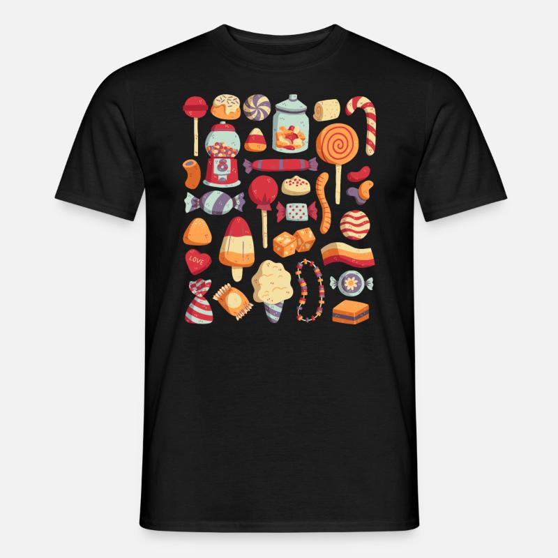 Süßigkeiten - Männer T-Shirt - Schwarz