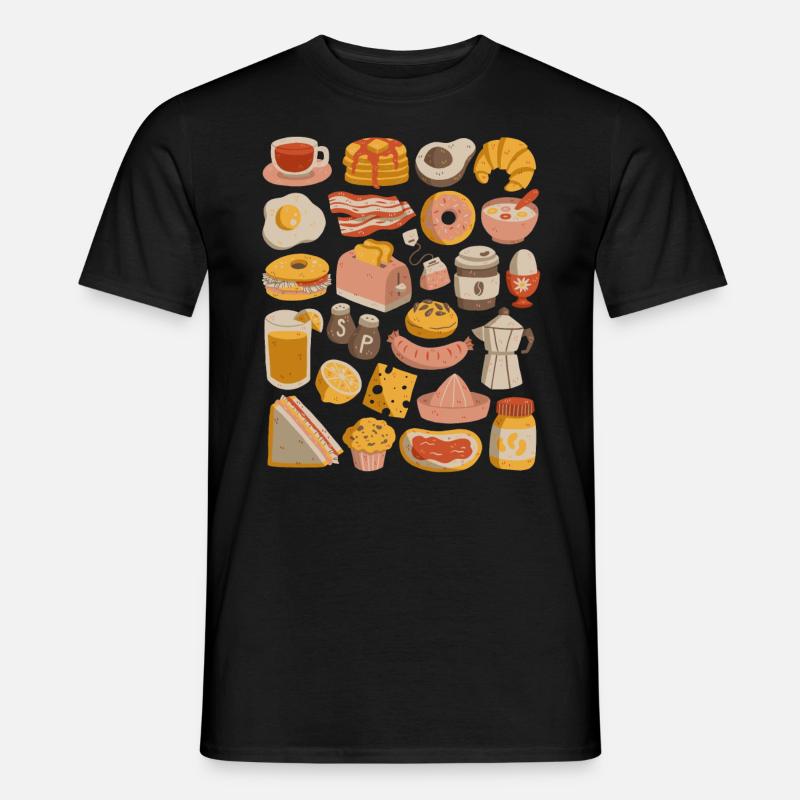 Frühstück & Brunch - Männer T-Shirt - Schwarz