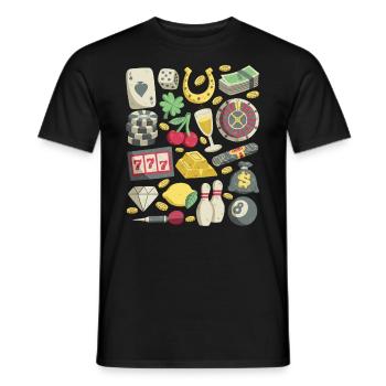 Casino - Men's T-Shirt - black - Front - AI Model Male 178 light (178cm)