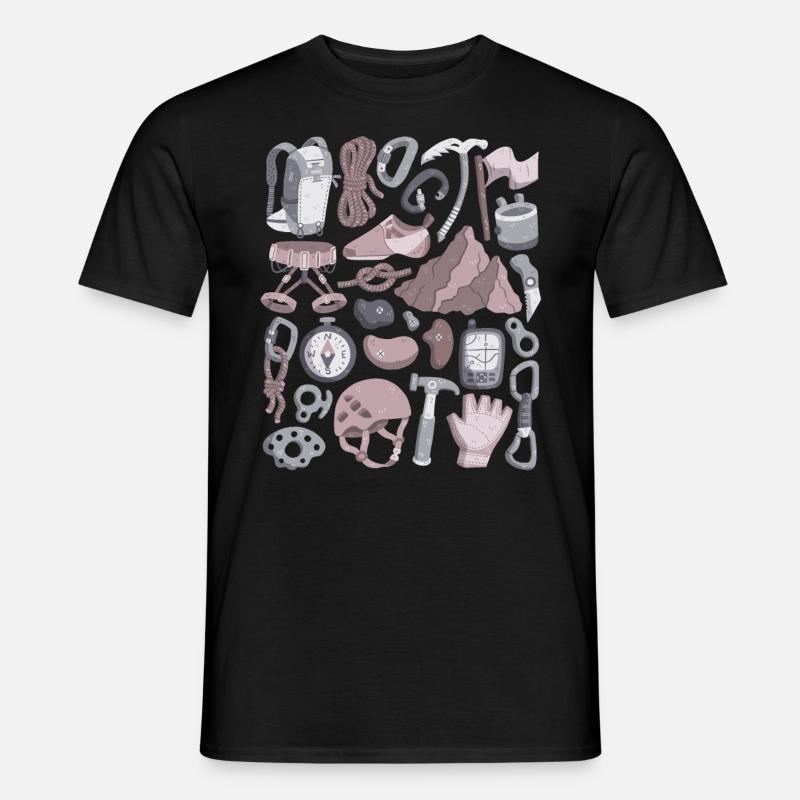Klettern und Bergsteigen - Männer T-Shirt - Schwarz