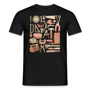 Charpentier, charpentier et charpentier - T-shirt homme - noir - Devant - AI Model Male 178 light (178cm)