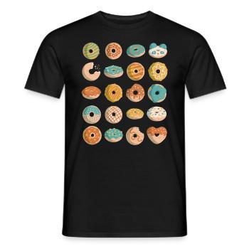 Donuts - Männer T-Shirt - Schwarz - Vorne - AI Model Male 178 light (178cm)