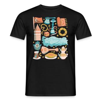 Türkei - Männer T-Shirt - Schwarz - Vorne - AI Model Male 178 light (178cm)