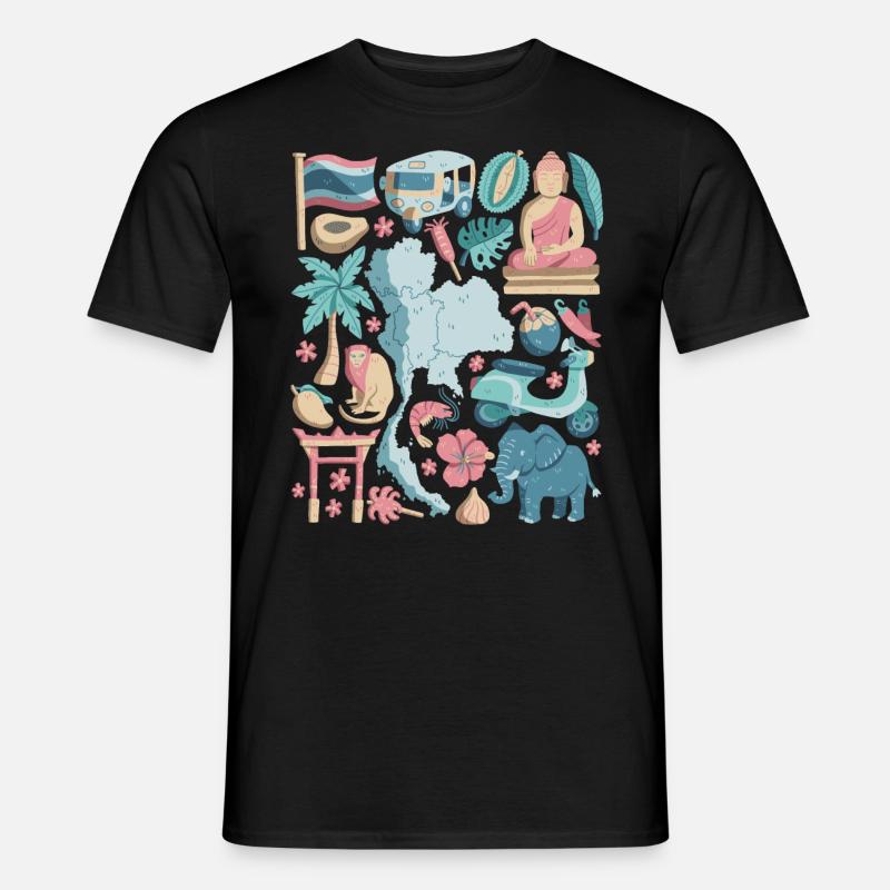 Thailand - Männer T-Shirt - Schwarz