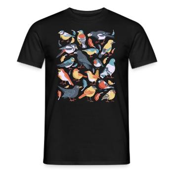 Oiseaux - T-shirt homme - noir - Devant - AI Model Male 178 light (178cm)